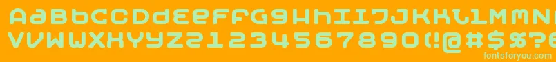 Шрифт MOBYB    – зелёные шрифты на оранжевом фоне