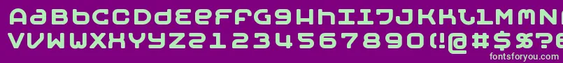 Шрифт MOBYB    – зелёные шрифты на фиолетовом фоне