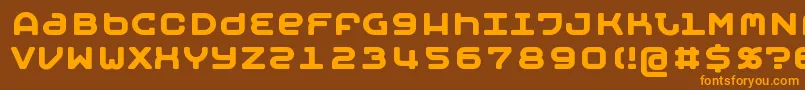 Шрифт MOBYB    – оранжевые шрифты на коричневом фоне