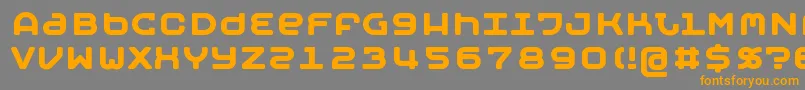 フォントMOBYB    – オレンジの文字は灰色の背景にあります。