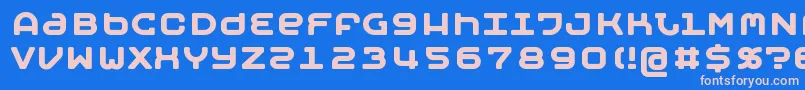フォントMOBYB    – ピンクの文字、青い背景