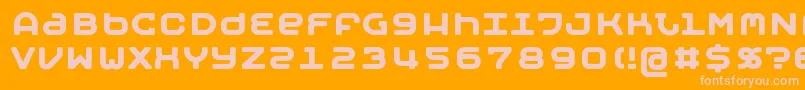 MOBYB   -fontti – vaaleanpunaiset fontit oranssilla taustalla