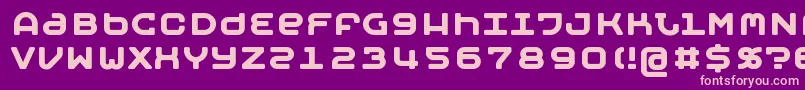 MOBYB   -fontti – vaaleanpunaiset fontit violetilla taustalla