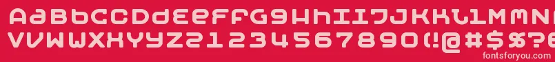 MOBYB   -Schriftart – Rosa Schriften auf rotem Hintergrund