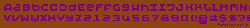 MOBYB   -fontti – violetit fontit ruskealla taustalla
