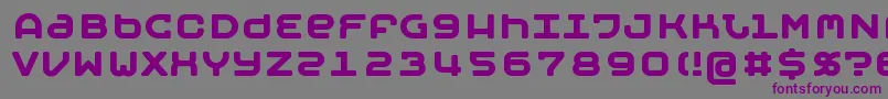 フォントMOBYB    – 紫色のフォント、灰色の背景