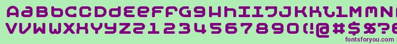 MOBYB   -fontti – violetit fontit vihreällä taustalla