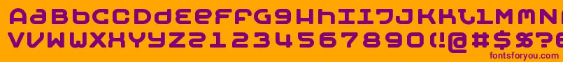 MOBYB   -fontti – violetit fontit oranssilla taustalla