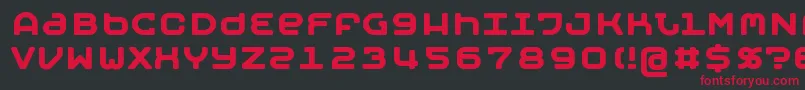 Шрифт MOBYB    – красные шрифты на чёрном фоне