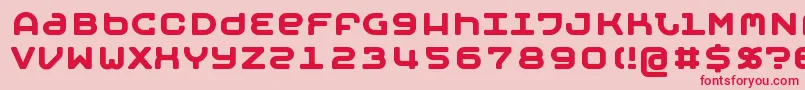 フォントMOBYB    – ピンクの背景に赤い文字