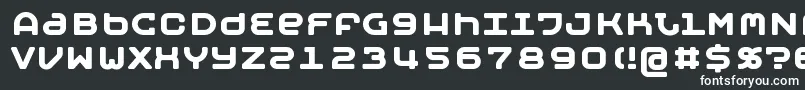 Шрифт MOBYB    – белые шрифты на чёрном фоне