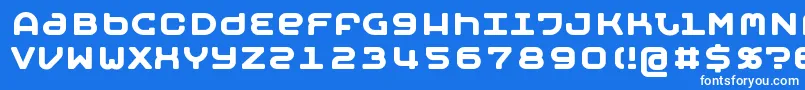 Шрифт MOBYB    – белые шрифты на синем фоне