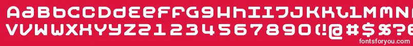 Шрифт MOBYB    – белые шрифты на красном фоне