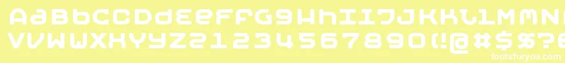 MOBYB   -fontti – valkoiset fontit keltaisella taustalla