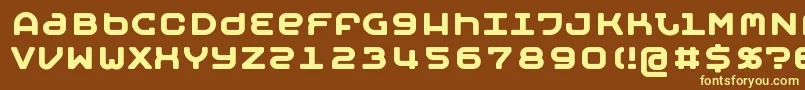MOBYB   -fontti – keltaiset fontit ruskealla taustalla