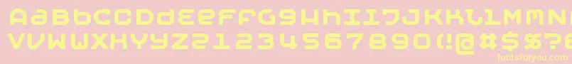 Шрифт MOBYB    – жёлтые шрифты на розовом фоне