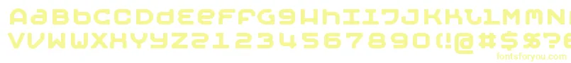 MOBYB   -Schriftart – Gelbe Schriften auf weißem Hintergrund