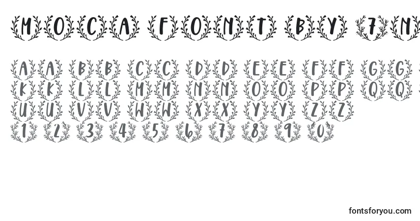 A fonte Moca Font by 7NTypes – alfabeto, números, caracteres especiais