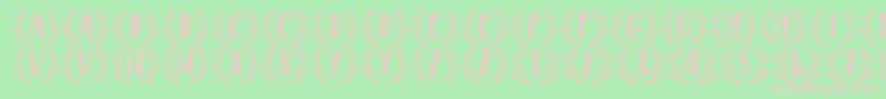 Fonte Moca Font by 7NTypes – fontes rosa em um fundo verde