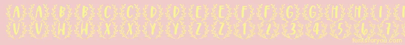 Moca Font by 7NTypes Font – Yellow Fonts on Pink Background