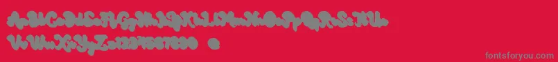 mochalate extrude personal use only-Schriftart – Graue Schriften auf rotem Hintergrund