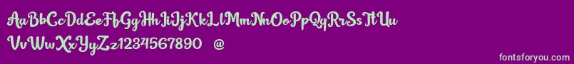 mochalate personal use only Font – Green Fonts on Purple Background