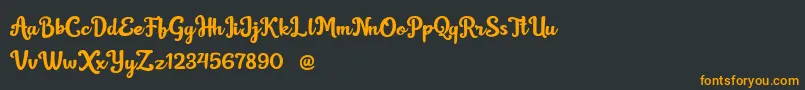 mochalate personal use only Font – Orange Fonts on Black Background