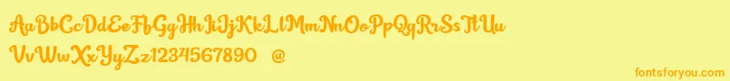 mochalate personal use only Font – Orange Fonts on Yellow Background