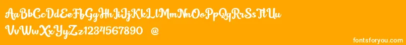 mochalate personal use only Font – White Fonts on Orange Background