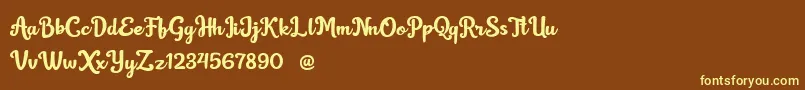 mochalate personal use only Font – Yellow Fonts on Brown Background