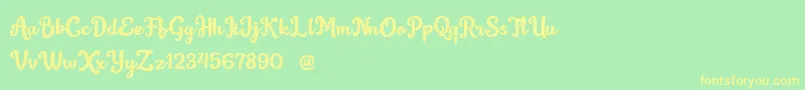 More about mochalate personal use only Font mochalate personal use only Font – Yellow Fonts on Green Background