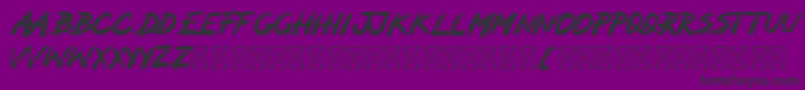 フォントMOCKER – 紫の背景に黒い文字