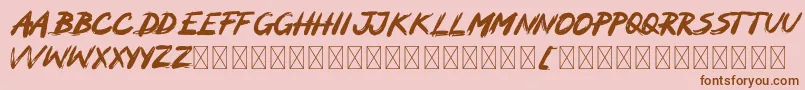 MOCKER Font – Brown Fonts on Pink Background