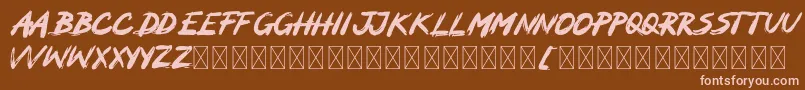 MOCKER Font – Pink Fonts on Brown Background