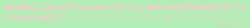 MOCKER Font – Pink Fonts on Green Background