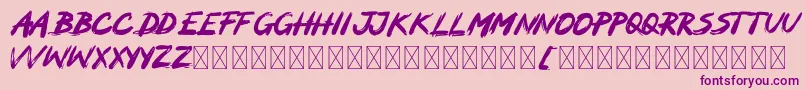 MOCKER Font – Purple Fonts on Pink Background