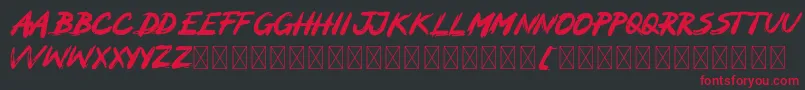 MOCKER Font – Red Fonts on Black Background