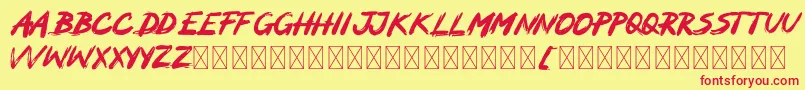 MOCKER Font – Red Fonts on Yellow Background