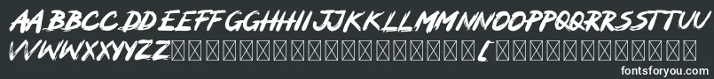 MOCKER-fontti – valkoiset fontit mustalla taustalla