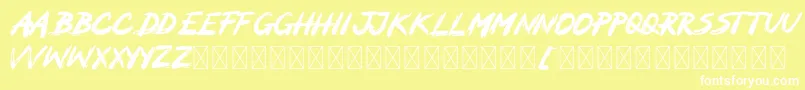 MOCKER Font – White Fonts on Yellow Background