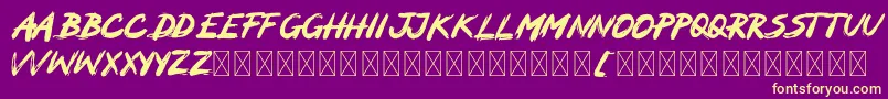 MOCKER Font – Yellow Fonts on Purple Background