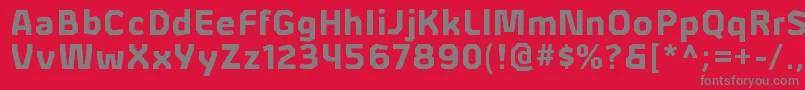 AlphiiblRegular Font – Gray Fonts on Red Background