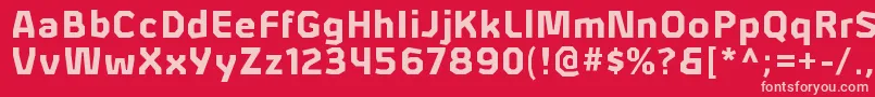 AlphiiblRegular Font – Pink Fonts on Red Background