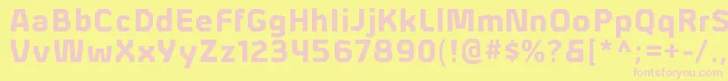 AlphiiblRegular Font – Pink Fonts on Yellow Background