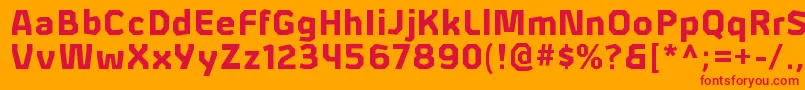AlphiiblRegular Font – Red Fonts on Orange Background