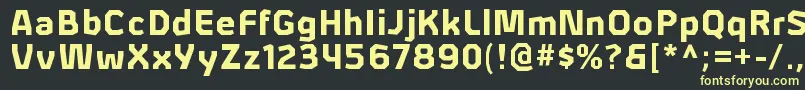 フォントAlphiiblRegular – 黒い背景に黄色の文字