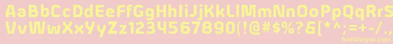 AlphiiblRegular Font – Yellow Fonts on Pink Background