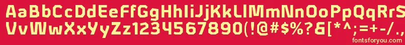 AlphiiblRegular Font – Yellow Fonts on Red Background