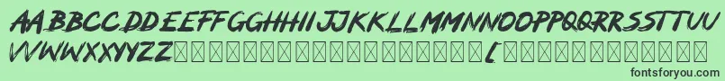 MOCKER Font – Black Fonts on Green Background
