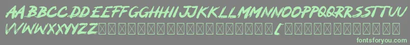 フォントMOCKER – 灰色の背景に緑のフォント